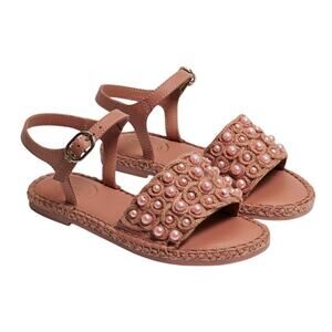 Sam Edelman Kids Holly Sandals US 1 M EU 32 Pink Linen NIB